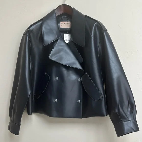 Free People We the Free Alexis Vegan Leather Jacket NWT - Picture 4 of 16